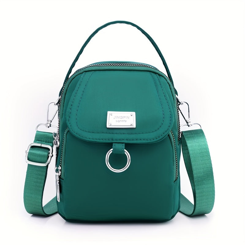 Mini Casual Design Crossbody Bag, Solid Color Satchel Bag, All-Match Zipper Shoulder Bag