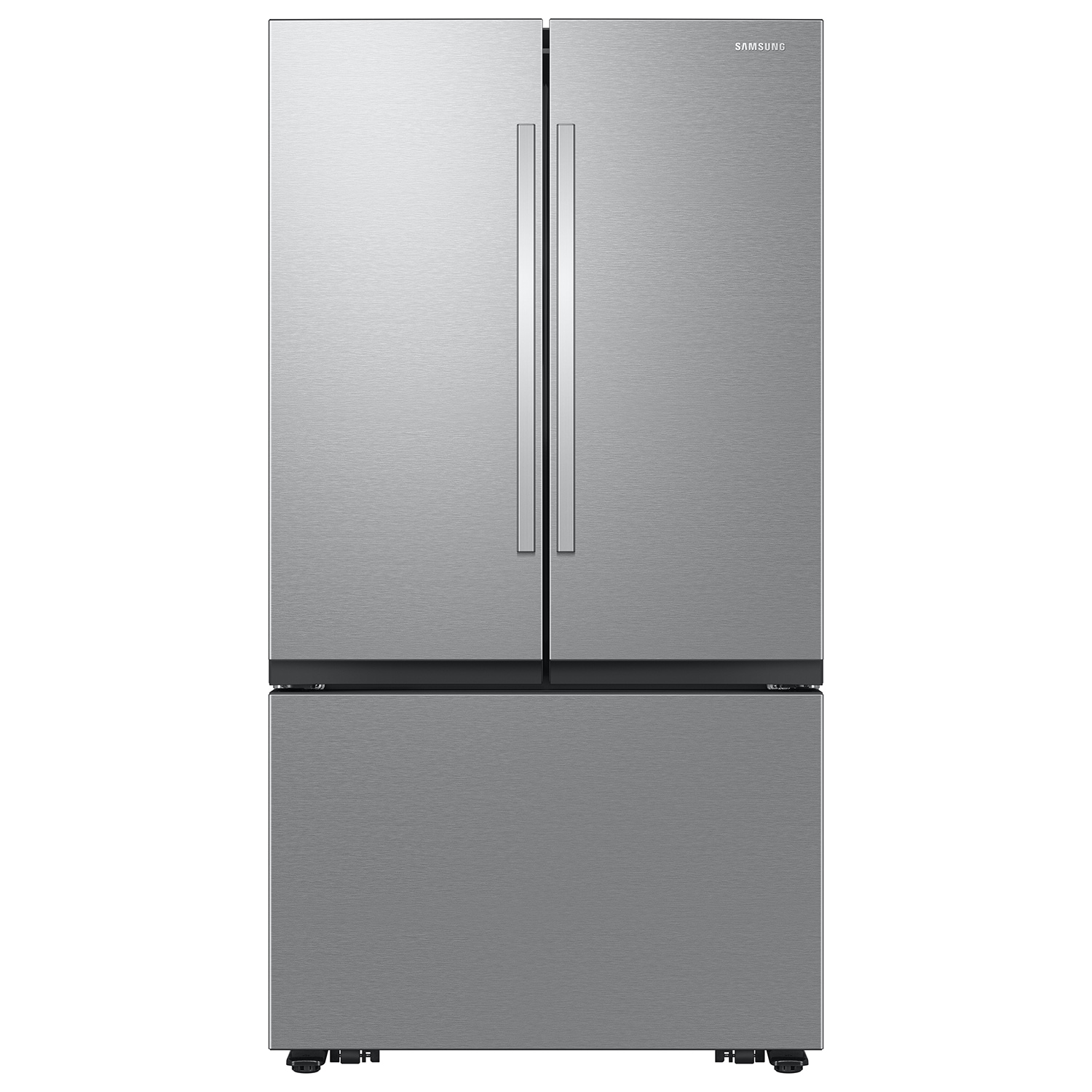 Samsung Counter-Depth Mega Capacity 26.5-cu ft 3 -Door Smart Compatible French Door Refrigerator with Dual Ice Maker ( Fingerprint Resistant Stainless Steel ) ENERGY STAR Certified