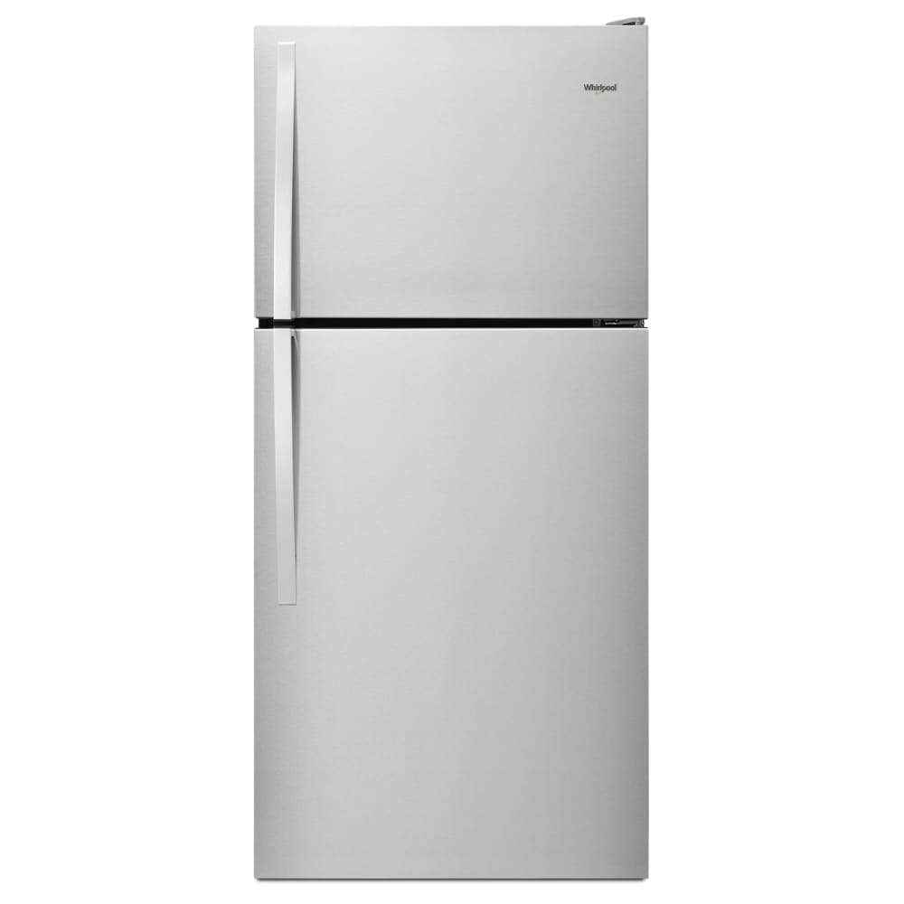 Whirlpool 18.2-cu ft Top-Freezer Refrigerator ( Monochromatic Stainless Steel )