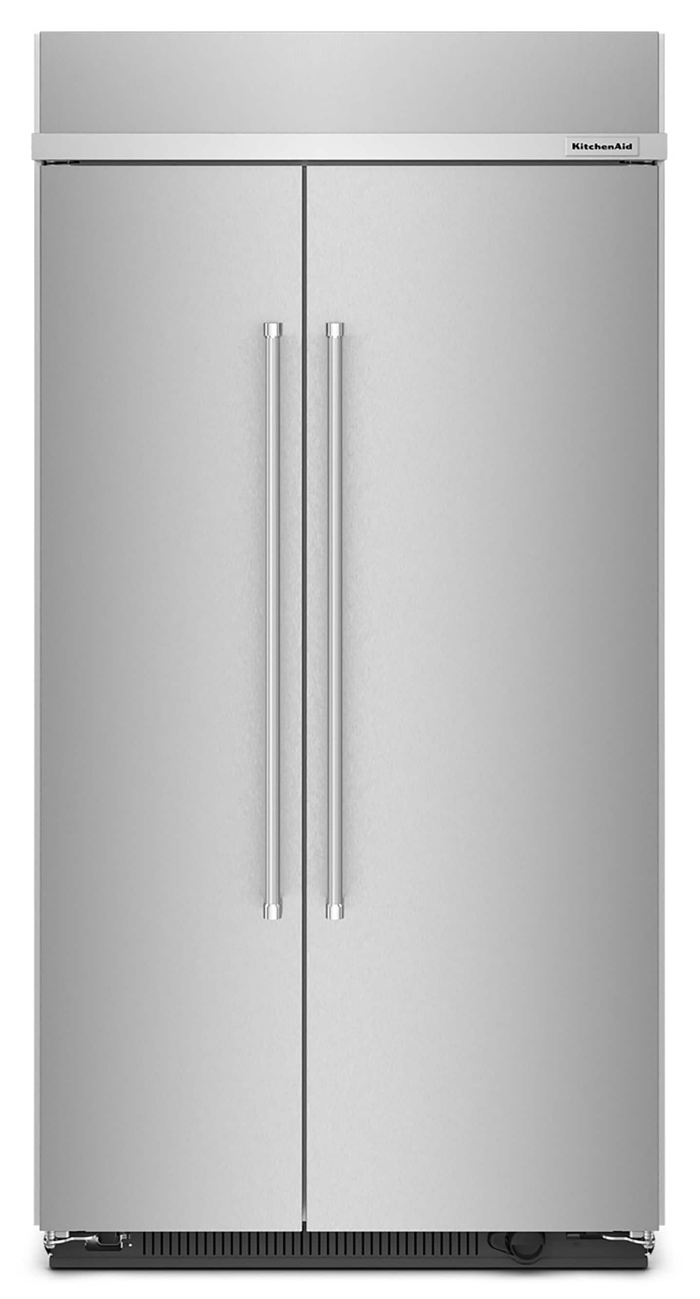 KitchenAid 25.5-cu ft Counter-Depth Side-by-Side Refrigerator Built-In ( Stainless Steel with PrintShield Finish )
