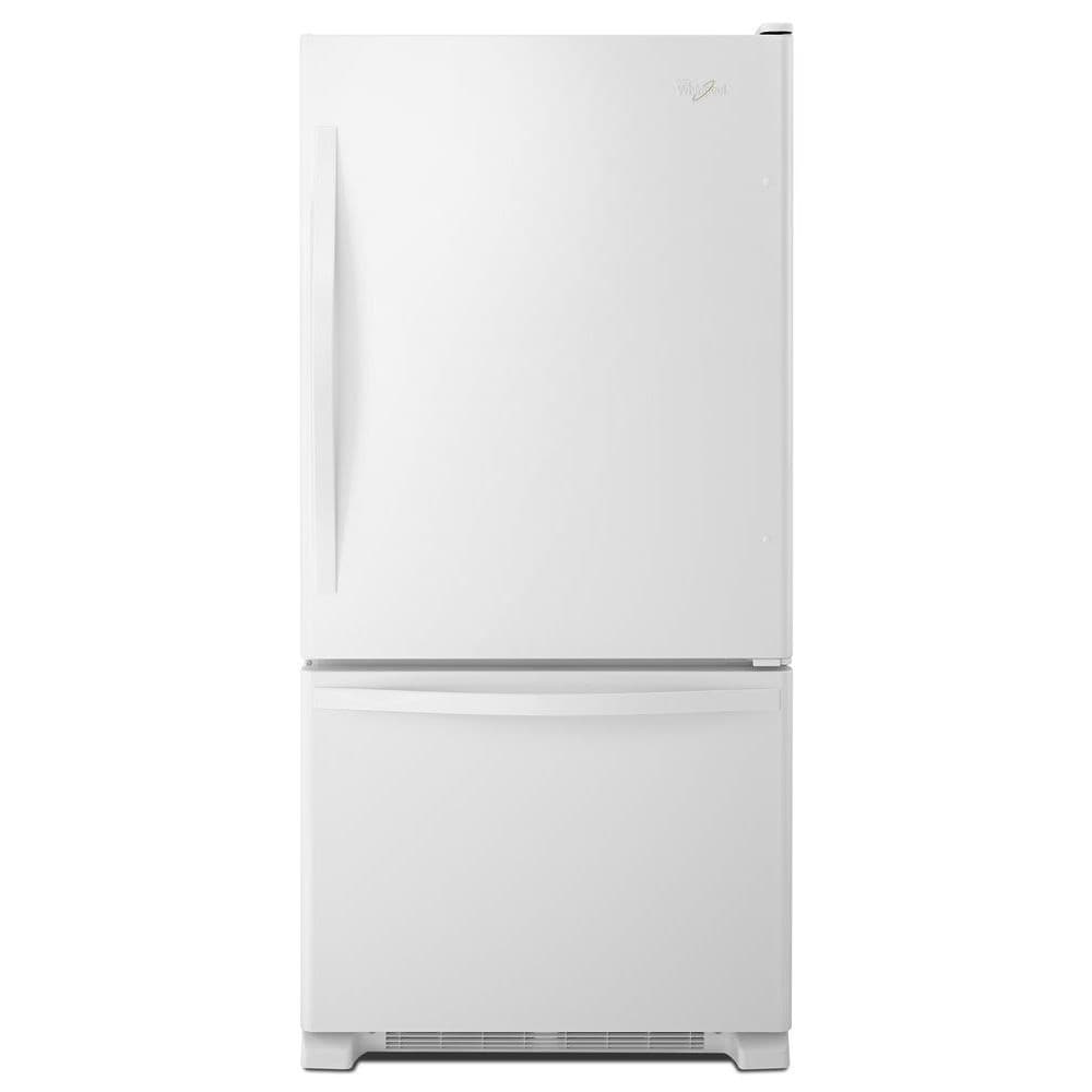 Whirlpool 18.7-cu ft Standard-Depth Bottom-Freezer Refrigerator with Ice Maker ( White ) ENERGY STAR Certified