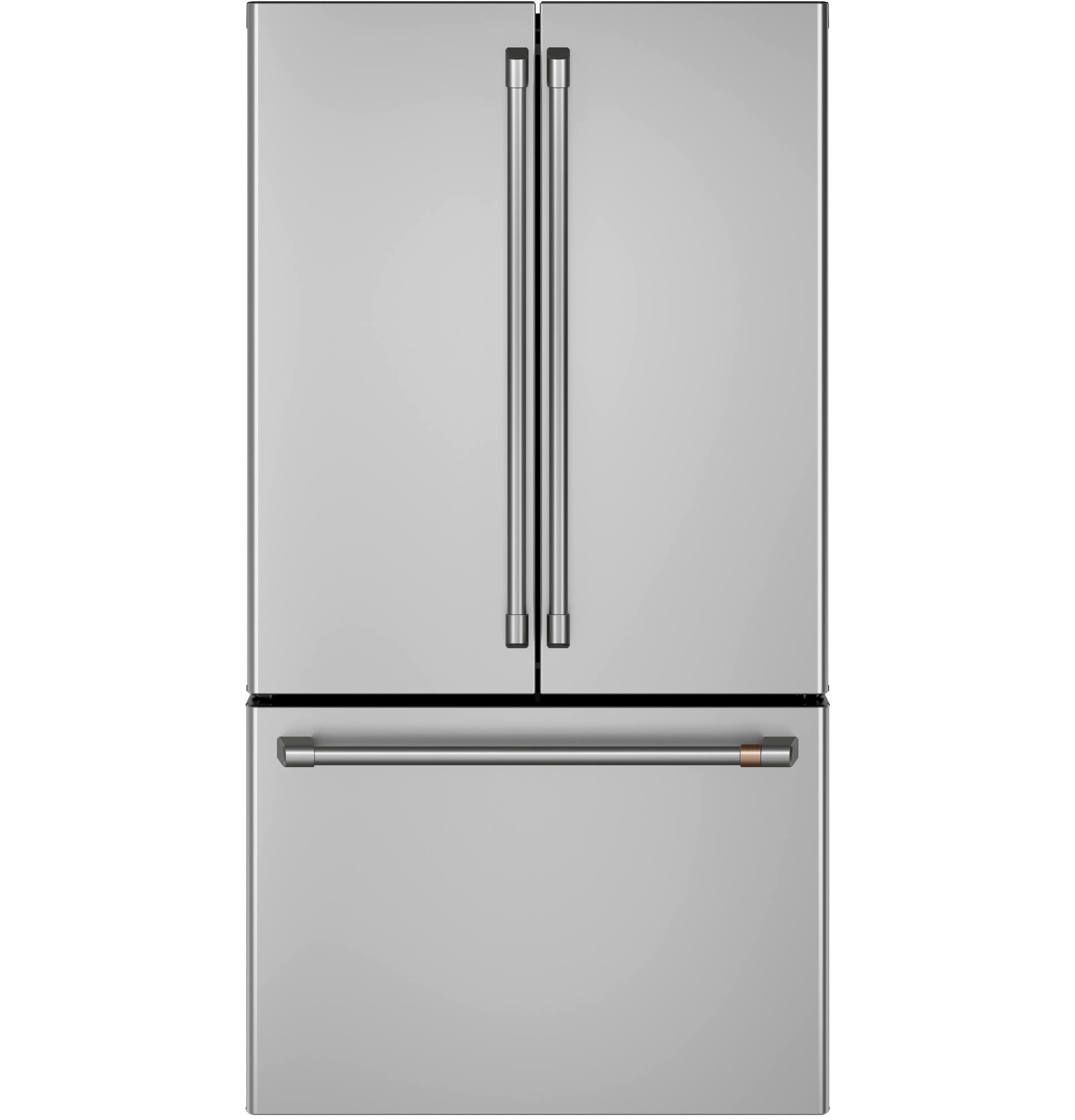 Cafe Counter-Depth 23.1-cu ft 3 -Door Smart Compatible French Door Refrigerator with Ice Maker with Water Dispenser ( Stainless Steel ) ENERGY STAR Certified