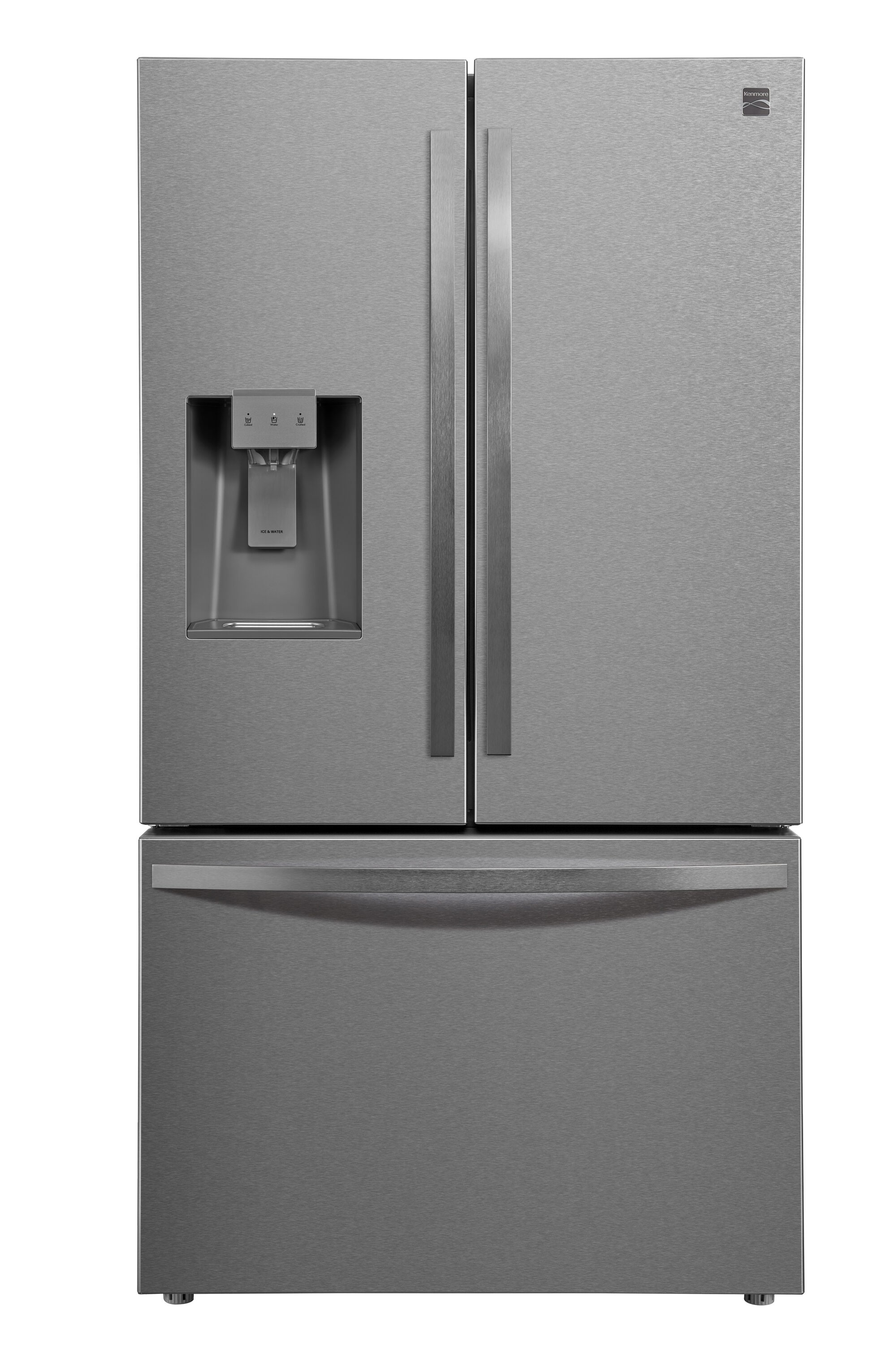 Kenmore Standard-Depth 28.6-cu ft 3 -Door French Door Refrigerator with Ice Maker with Water and Ice Dispenser ( Stainless steel ) ENERGY STAR Certified