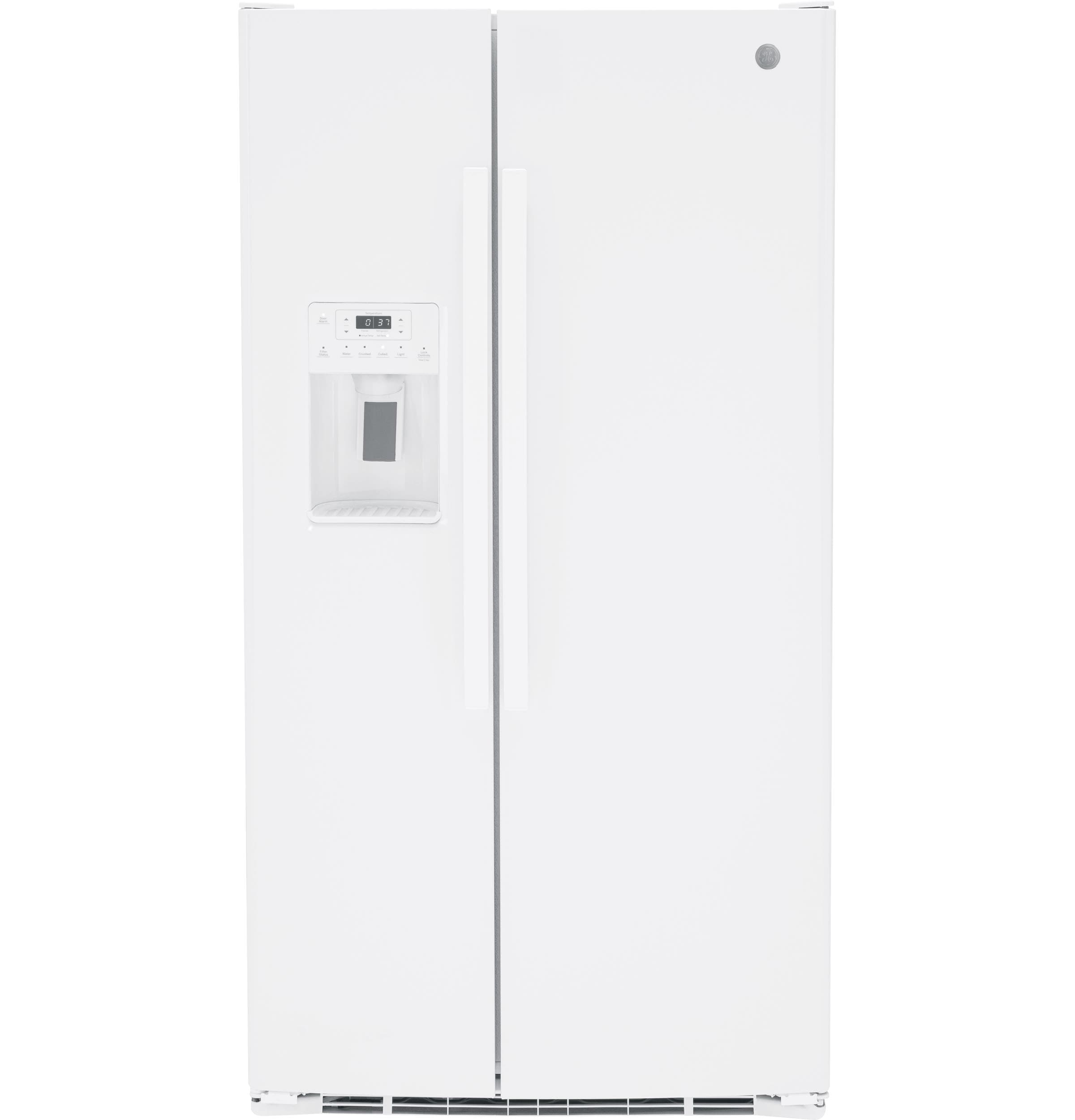 GE 25.3-cu ft Side-by-Side Refrigerator with Ice Maker ,Water and Ice Dispenser ( White ) ENERGY STAR Certified