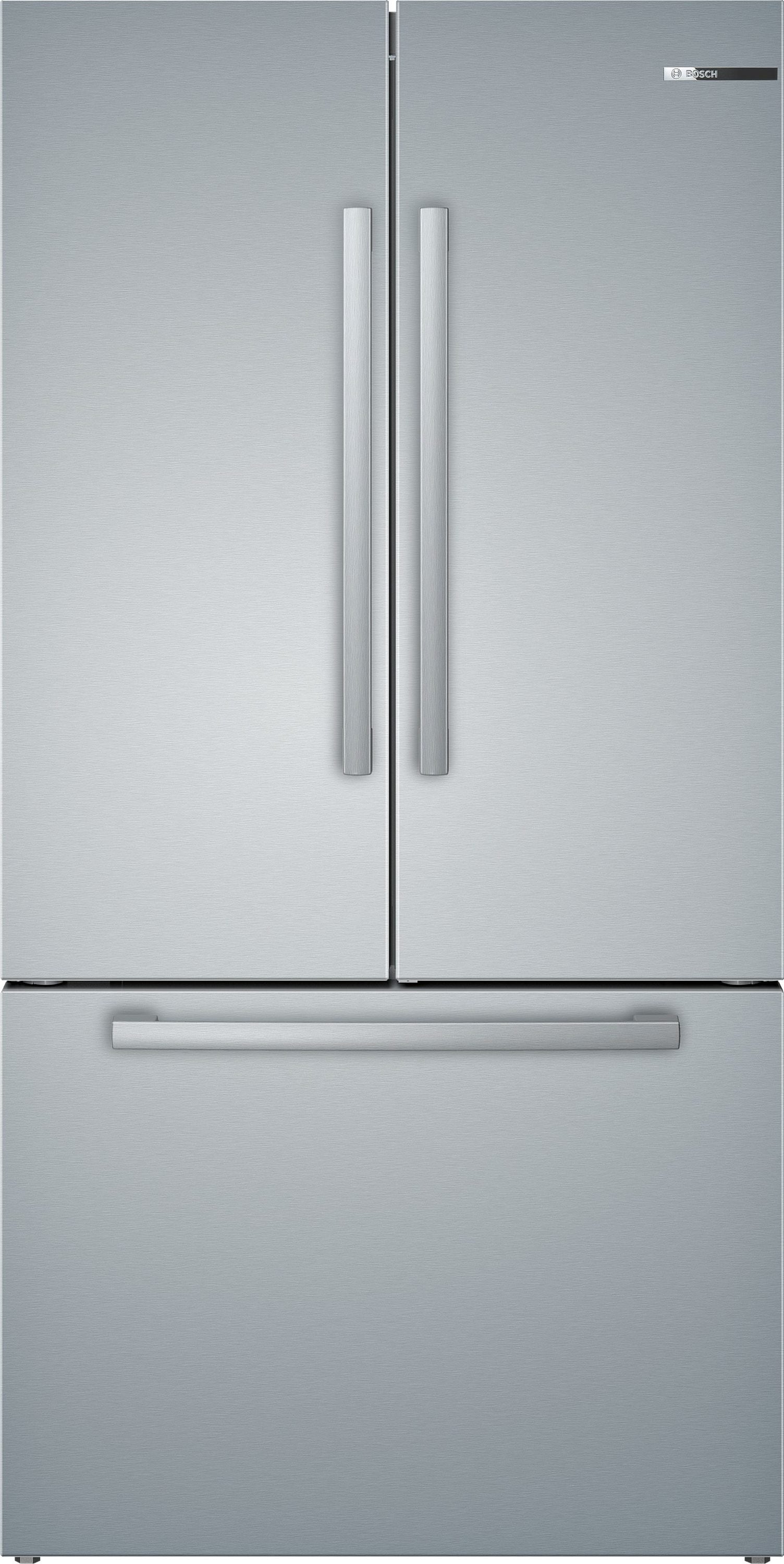 Bosch Counter-Depth 800 Series 21-cu ft 3 -Door French Door Refrigerator with Ice Maker with Water Dispenser ( Stainless steel ) ENERGY STAR Certified
