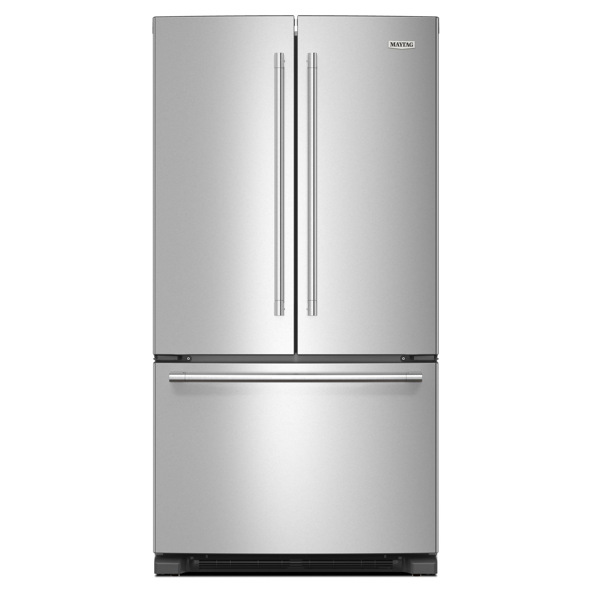 Maytag Standard-Depth 25.2-cu ft 3 -Door French Door Refrigerator with Ice Maker with Water Dispenser ( Fingerprint Resistant Stainless Steel ) ENERGY STAR Certified